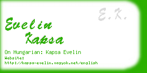 evelin kapsa business card